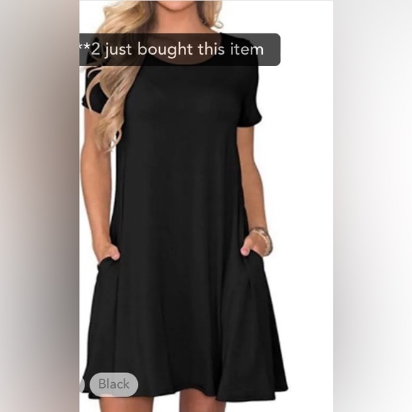 -Long Flowing Black Shirt- - Picture 3 of 5